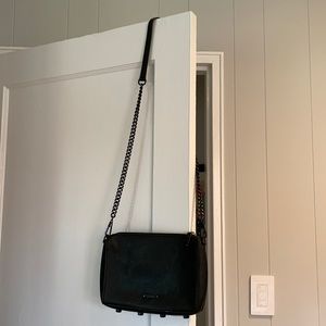 Black leather cross body
